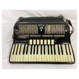 Vintage Noble Accordion, Black Finish, 16×7 Inches