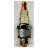 12in x 35in Single-Sided Metal Spark Plug Advertising Sign
