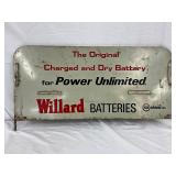 Willard Batteries Metal Rack Sign, 28in x 13in
