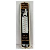 Dr. Scholl’s Foot Comfort Headquarters Metal Advertising Thermometer, 9in x 39in