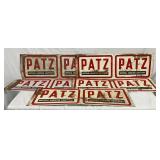 10 Embossed Metal Patz Material Handling Equipment Signs, 12in x 35in