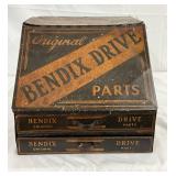 12x11 Early Metal Bendix Drive Parts Store Display with Two Drawers