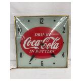 1962 Pam Clock Co. Light-Up Coca-Cola Advertising Clock, 15in