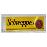 Schweppes Single-Sided Metal Advertising Sign, 30in x 11in