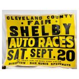 Early Cleveland County Fair Shelby Auto Races Poster, 55 x 39 Inches