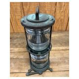 Nautical Marine Signal Lantern with Fresnel Lenses and Metal Frame