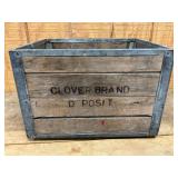 Clover Brand Wooden Milk Crate 