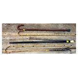 Walking Canes and Sticks in Various Materials and Designs