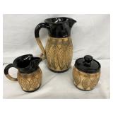 WNR Eugene South Carolina Pottery Set with Tobacco Leaf Motif