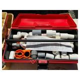  PVC fittings and pipe cutters