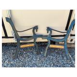 Wrought Iron Bench Arm Frames 