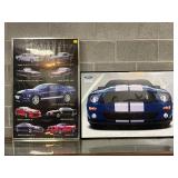 Two Ford Mustang-Themed Posters Featuring Evolution and Shelby GT500