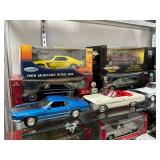 Die-Cast Model Cars, Trucks, and Boats Featuring Various Brands and Scales