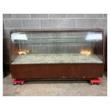 6ft. Wood and Glass Display Case with Double Glass Shelves