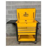 Cornwell Tools Yellow Rolling Tool Cabinet with Drawers and Side Shelf