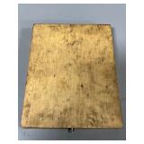 drill bit set in a wooden box