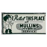 Emb. Mullins Hybrid Service Metal Sign, 20in x 9 1/2in