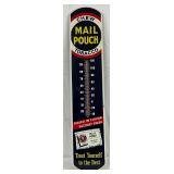 Mail Pouch Tobacco Metal Thermometer, 8 x 39 Inches