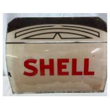 Shell Gas Station Glass Panel, 15×12 Inches