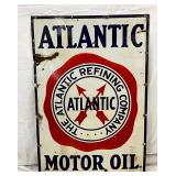 SSP ‘Atlantic Motor Oil’ Advertising Sign, 36 x 52 Inches