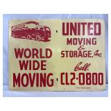 United Moving & Storage and Western Realty DS Metal Sign, 24×18 