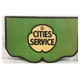 Early Cities Service Koolmotor Radiator Guard Cardboard Sign, 20×12 Inches