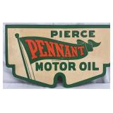 Early Pierce Pennant Motor Oil Cardboard Radiator Guard Advertisement, 20×12 