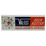 Keen Kutter and Val-Test Lighted Clock Sign, 51 x 15 Inches