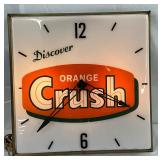 ‘Orange Crush’ Lighted Clock with 15-Inch Lexan Face