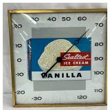 Sealtest Ice Cream Glass Face Thermometer, Pam Clock Co., 12×12