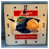 Breyers All Natural Ice Cream Lighted Clock, 15in