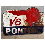 SS Pontiac Dealer Sign Featuring V8 Design Sign