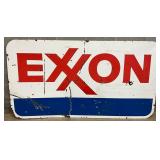 +4 Porc. Exxon Gas Station Sign, 7ft. 