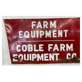 SSP Coble Farm Equipment Co. Sign, 61in x 36in