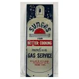 Emb. Sungas Gas Service Sign, 17in x 47in