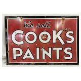 DSP Cook’s Paints Sign , 36 x 24 Inches