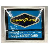 Goodyear and Sinclair Advertising Lexan  Metal Framed Sign, 24in x 21in