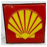 Shell Gasoline Lexan Can Sign, 26in x 26in x 6in