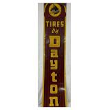 Dayton Tires Metal Sign, 15in x 67in, Cut Version