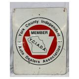 DS York County Independent Auto Dealers Association Metal Sign, 24in x 30in