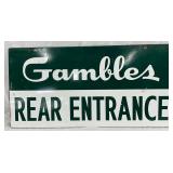 DSP Gambles ‘Rear Entrance’ Sign, 36 x 18 Inches