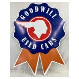 DS Goodwill Used Cars Metal Sign with Ribbon Design, 42×58 