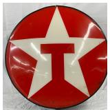 Texaco Light Up Can Sign with Red Star Logo, 33in Diameter w/6in. can