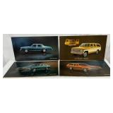 (4) Dealership Cardboards Featuring: Chevrolet, Century, and Vega Automobiles, 32in x 18in