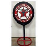 Texaco DS Lollipop Sidewalk Sign, 30-Inch Metal Sign on Stand
