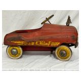Fire Chief Pedal Car with Steel Body and Bell