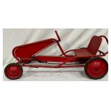 Red Metal Pedal Car with Chain Drive