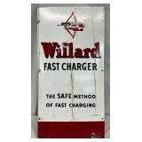 Willard Fast Charger Porc. Sign, 12in x 23in