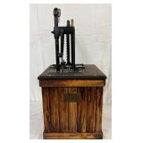 Early S.F. Bowser & Co. Wooden Oiler, 14in x 32in