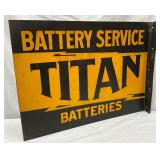 Titan Battery Service DS Flange Sign, 24×18